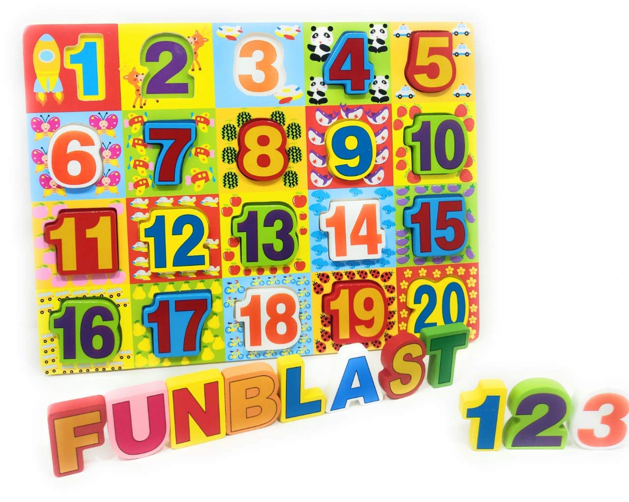 FunBlast Wooden Colorful Learning Educational Board for Kids with Knobs, Educational Learning Wooden Board Tray, Size- 30 X 22 CM, Available in 4 Different Variants (Number) (B07PRBJNLM) Amazon Price History, Amazon Price Tracker