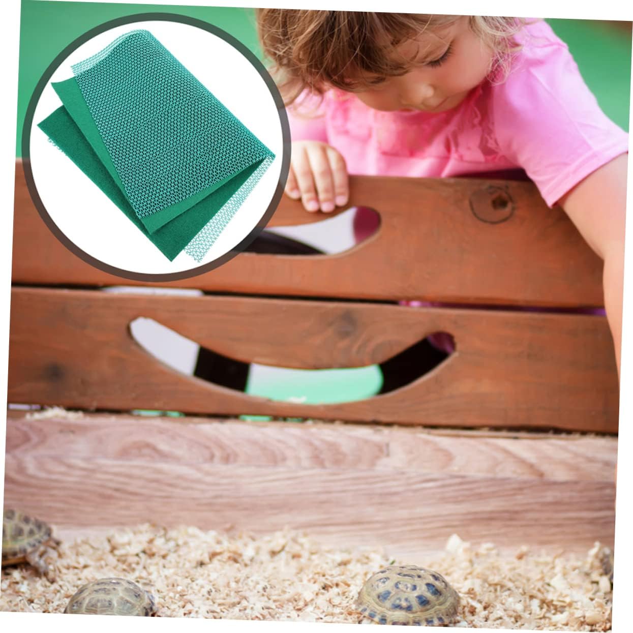 1set Reptile Carpet Mat for Terrarium Lizard Substrate for Snakes Turtles and Lizards Cut to Fit Dry Breathable Reusable Pet Supplies