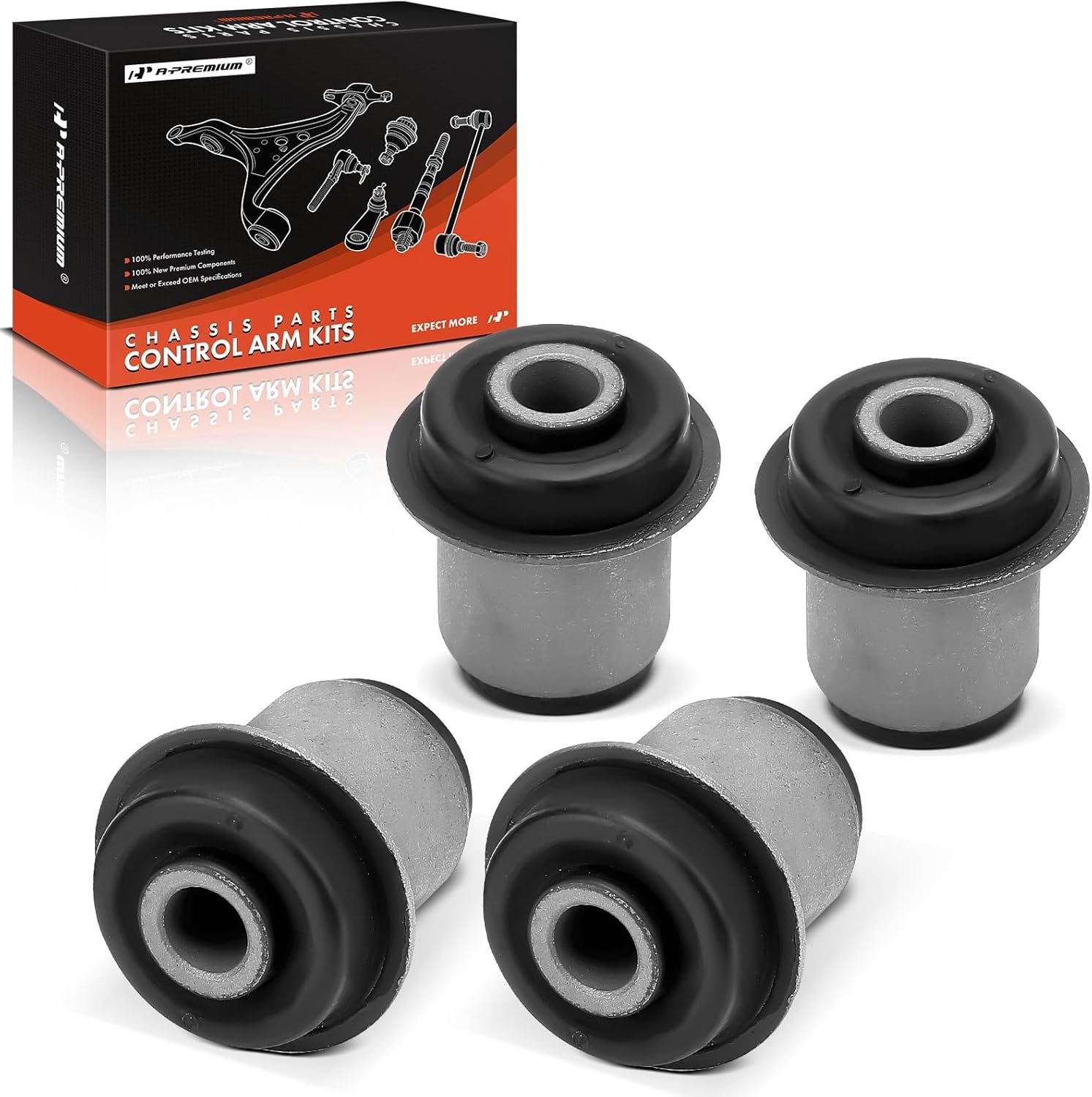 A-Premium 4 x Front Upper Control Arm Bushing Kit, Compatible with Jeep Liberty 2002-2012 & Dodge Nitro 2007-2011