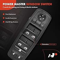 Vista 3 de A-Premium Interruptor de ventana eléctrico maestro de 8+13 pines compatible con Dodge Dart 2013-2016 y Jeep Cherokee 2014-2016 y Chrysler 200