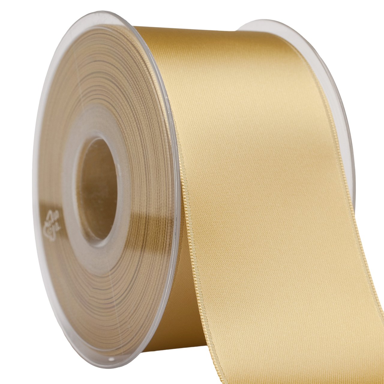 Nastro di raso tessuto 035 Swiss, cammello, 5,1 cm x 24,7 m