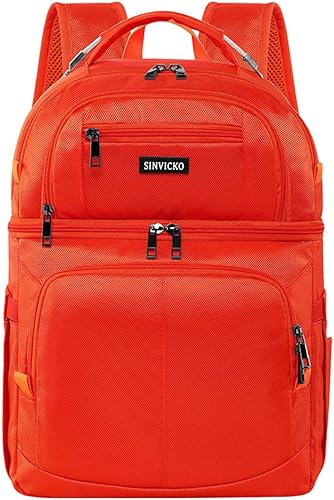 Miniatura 8 de Mochila térmica aislada, bolsa enfriadora de doble cubierta a prueba de fugas, mochila térmica térmica para el almuerzo para hombres y mujeres