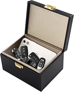 Faraday Box, [8-12 Car Keys Capacity] Diyife Large Capacity Faraday Box for Car Keys RFID Box Key Box Signal Block Key Fob Protector Box Anti Theft Car Key Box for Car Keys, Phones (Black)