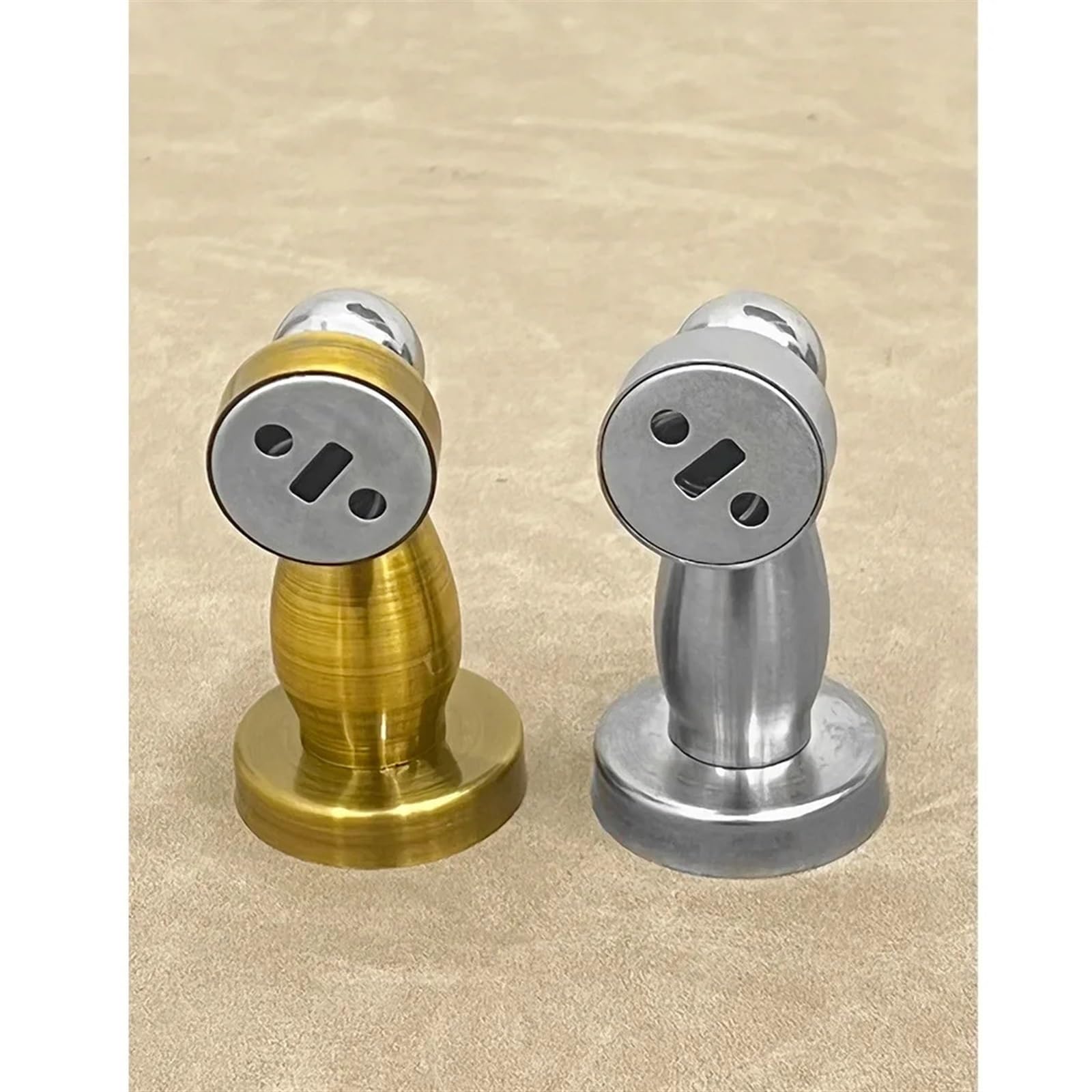 Butée de porte magnétique design en acier inoxydable argenté