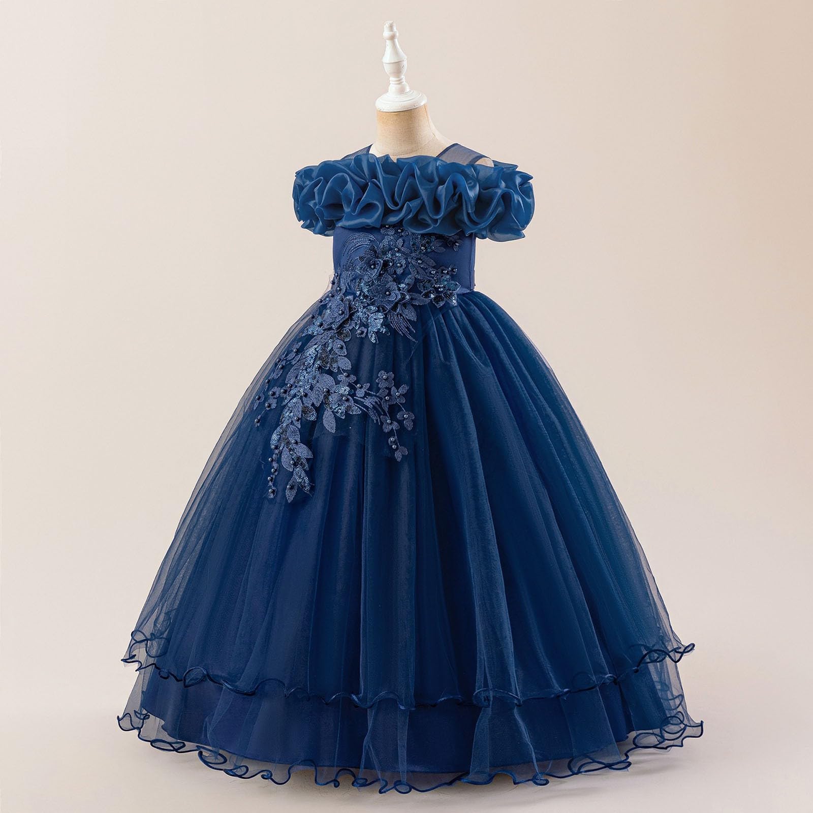 HLTYGWX Sukienki dla dziewczynek Sukienki Spódnica do sukienki Eleganckie sukienki dla dziewczynek na nieformalne przyjęcia weselne ze spódnicą Tutu bez ramion dla dzieci w wieku od 7 do 12 lat