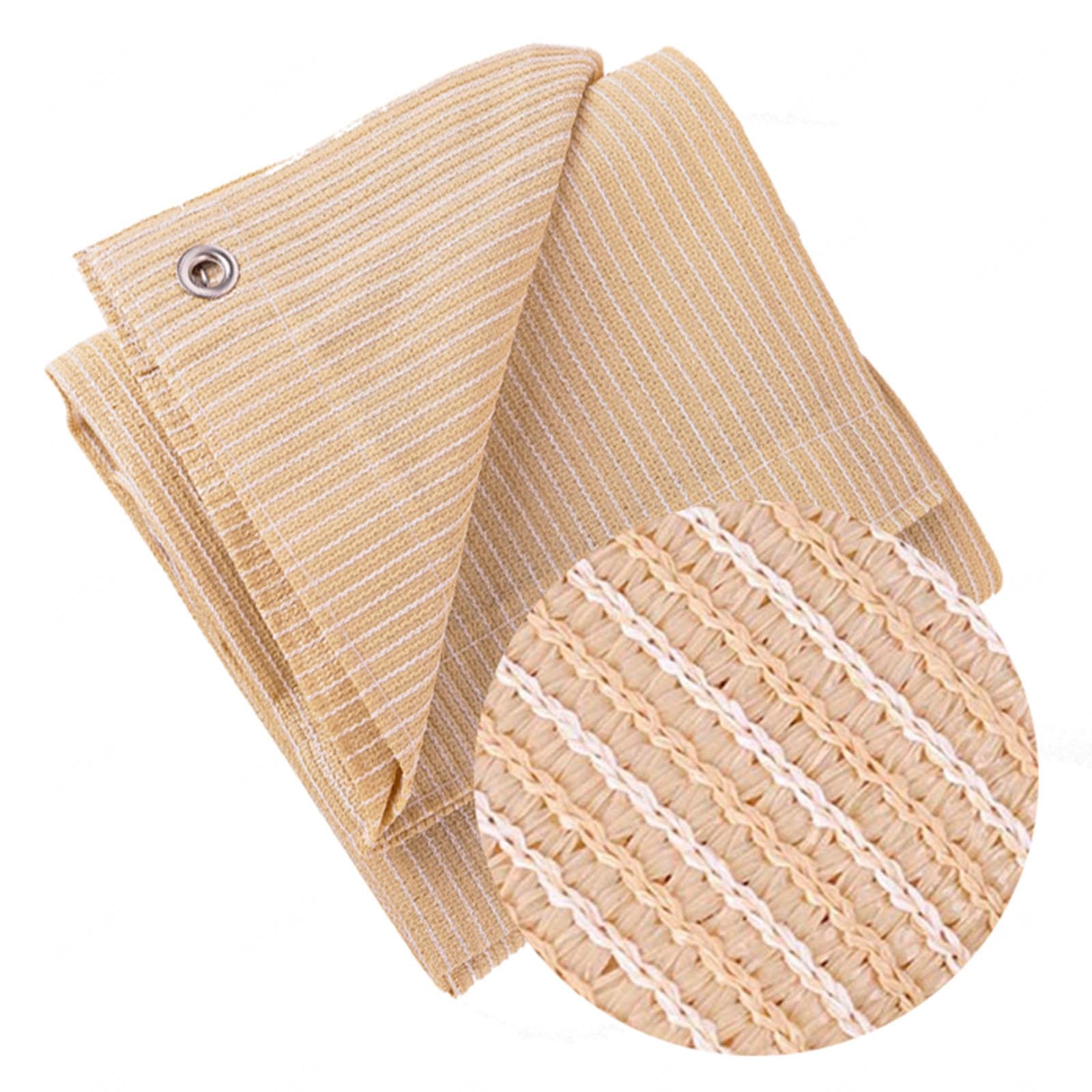 Filet d'ombrage en HDPE de haute qualité beige avec œillets de fixation