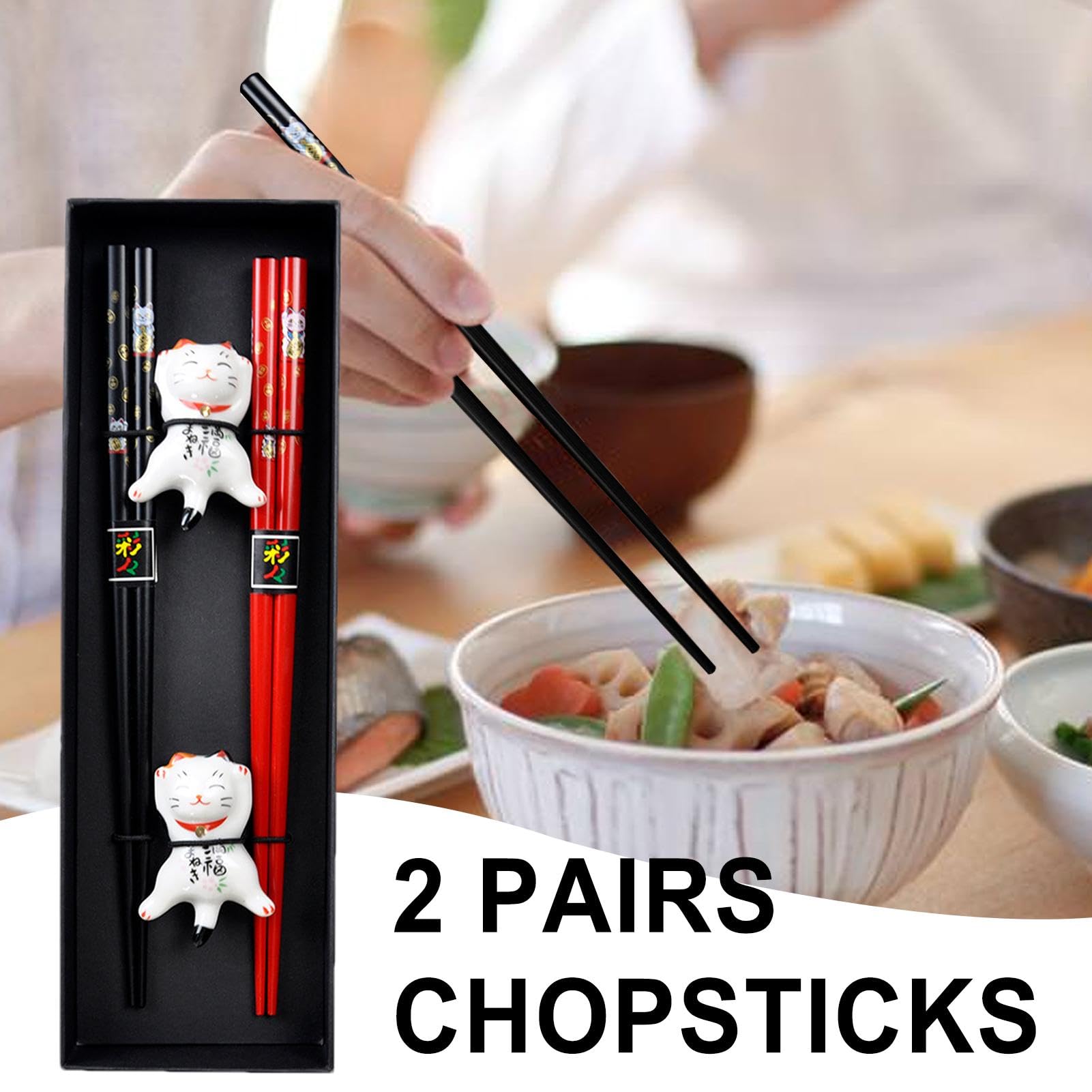 RAI 2 Paires / Ensemble De Baguettes En Bois Lavables Et Durables, Cadeaux De Mariage De L'hôtel