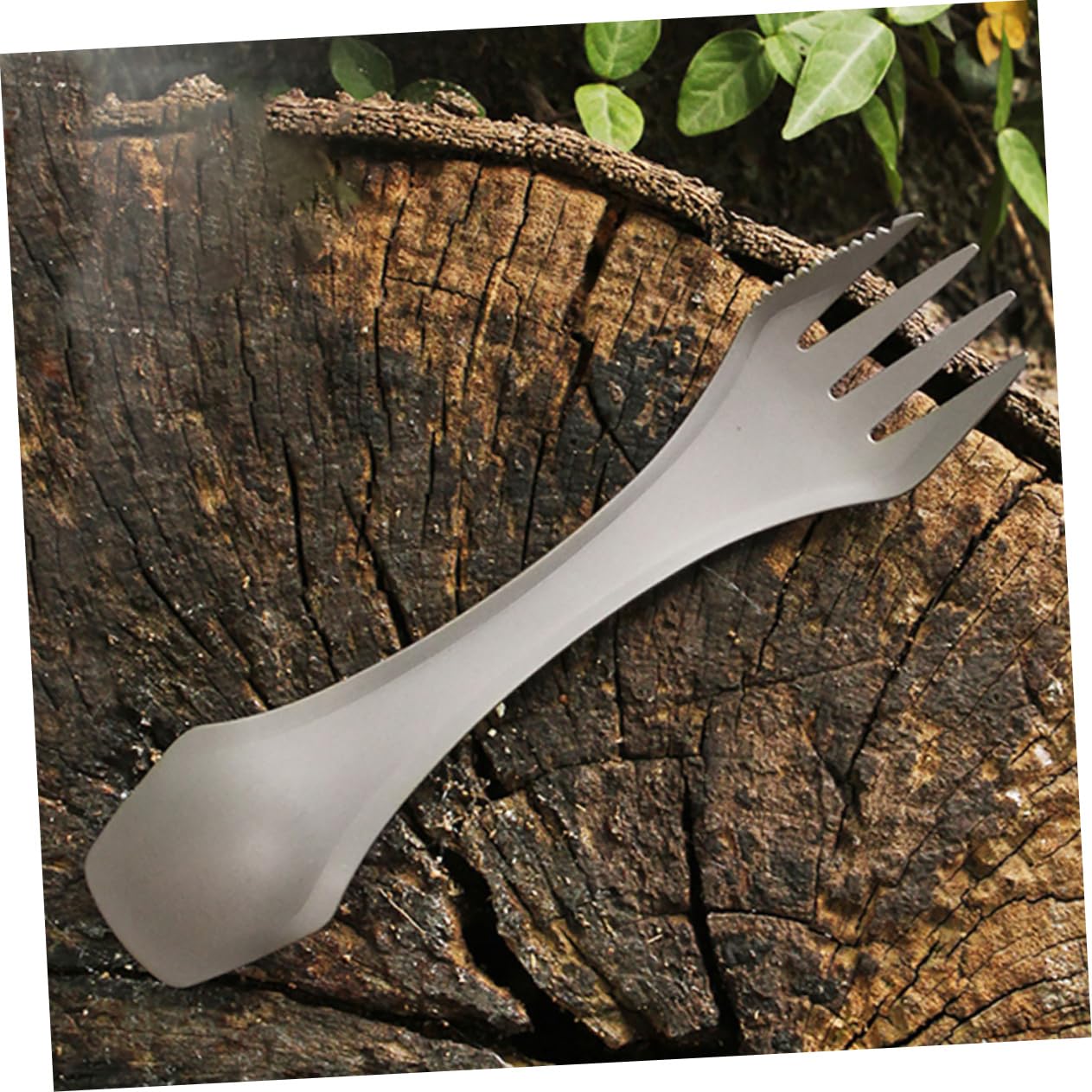 Happyyami Reusable Spork Cutlery Utensil for Camping Travel and Outdoor Activities Multipurpose Fork and Spoon Tableware for Picnics Hiking and More