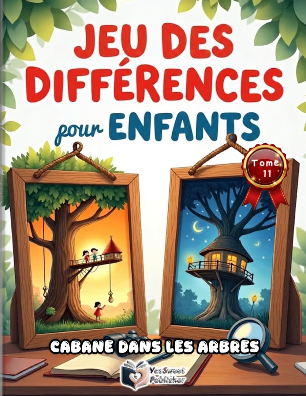 Trouve les 5 Différences - Spécial Cabane dans les Arbres: Livre d'Observation pour Enfants | 50 Puzzles Colorés, Aventures Magiques et Grand Jeu ... pour Enfants : Es-tu un Super Détective ?)