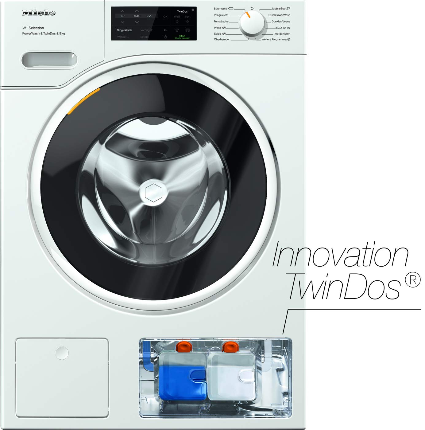 Miele WSI 863 WCS Frontlader Waschmaschine / 9 kg / automatische Dosierung - TwinDos / saubere Wäsche in 49 min - QuickPowerWash / Vernetzung / AllergoWash / 1600 U/min [Energieklasse A]