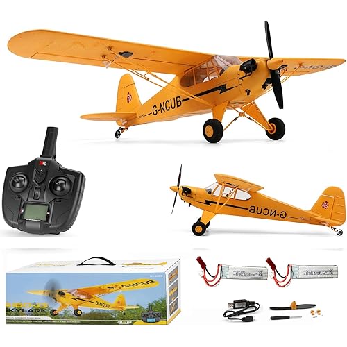 XK A160 J3 RTF Large 25.6-Inch Brushless RC Plane 2.4GHZ 6-AXIS Gyro Remote Control Airplane 5CH EPP Foam World War II Aircraft Model Smart-Fly with Double-Batteries