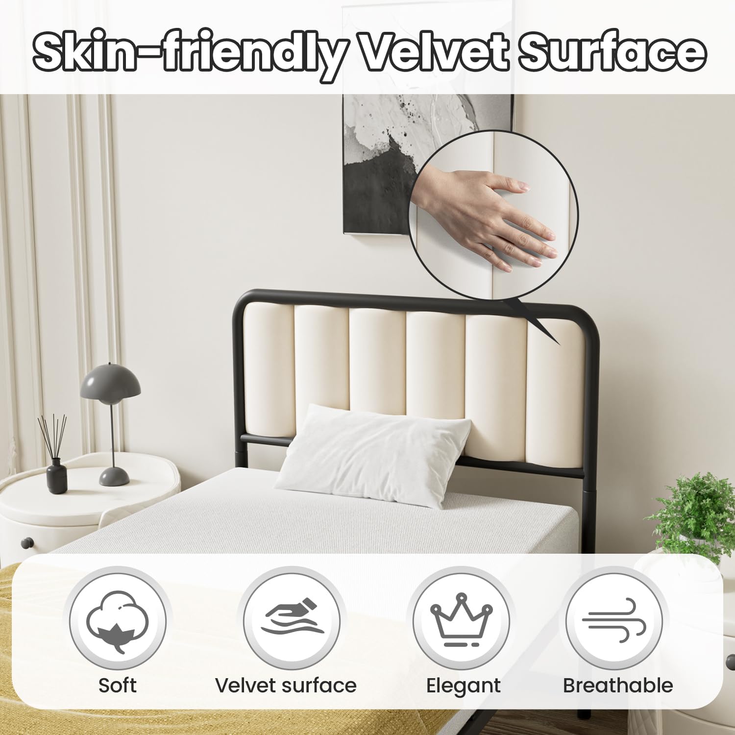 Twin Bed Frame, BedStory Metal Bed Frame Twin 12 inch with Headboard & Footboard, Heavy Duty Steel Slat Support Platform Single Bedframe with Underbed Storage Space,No Box Spring Needed,Easy Assembly - Image 9