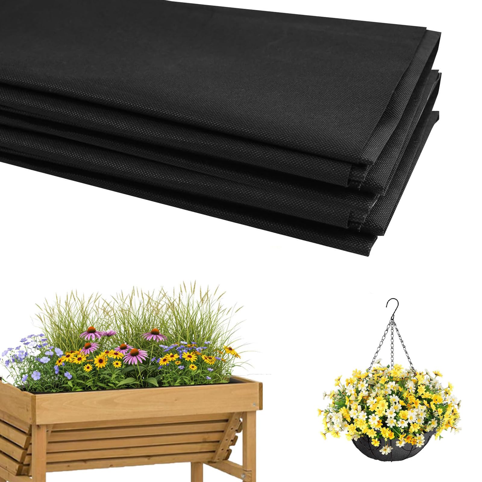 crayfomo 2.9m x 1.6m Planter Liner for Raised Beds & Hanging Basket Liner