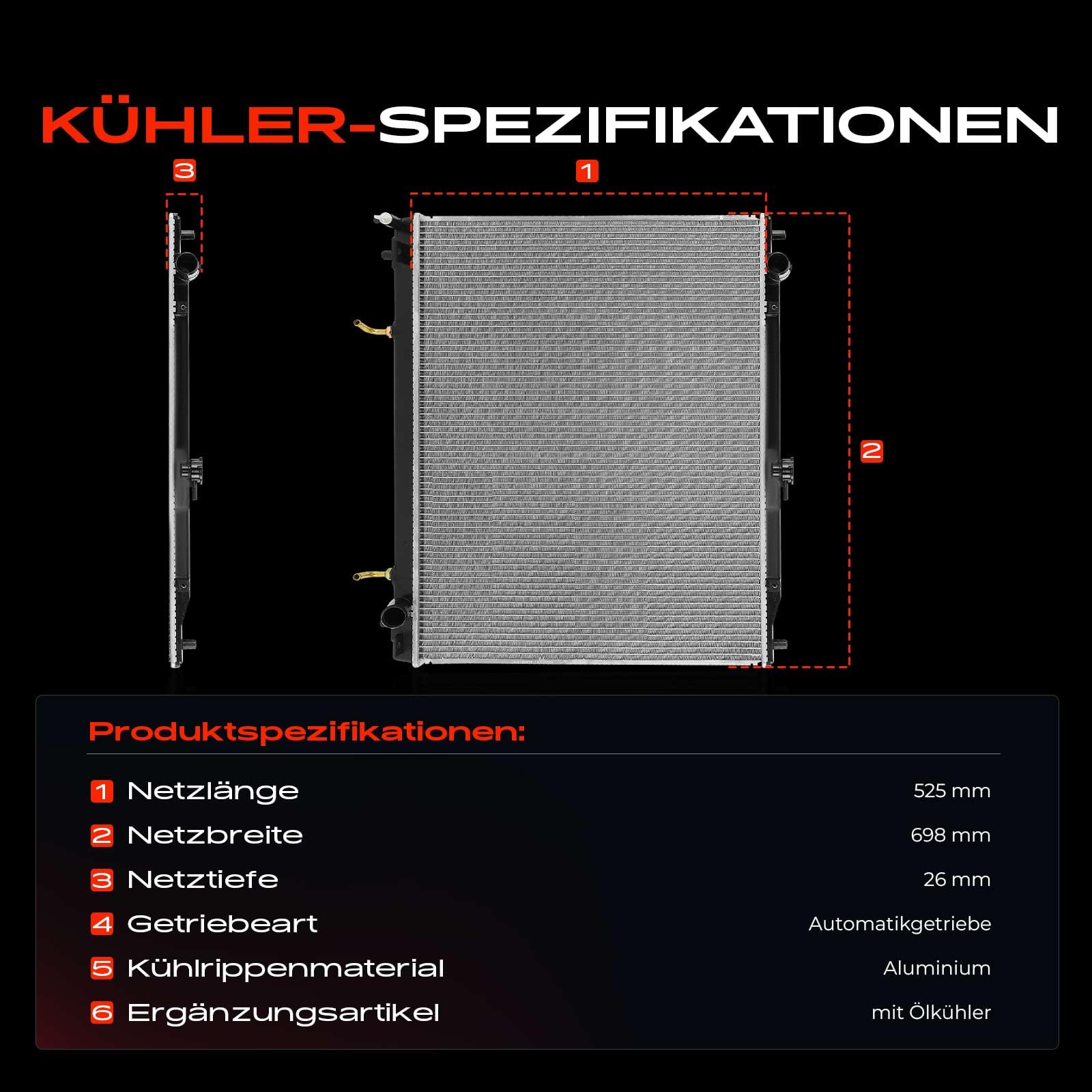 Frankberg Refroidisseur d'eau du radiateur moteur diesel MR968289