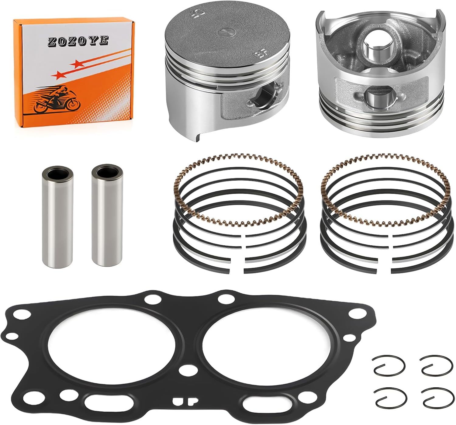 For EZGO Fuji Robin 295cc EH29C 4 Cycle Gas Golf Cart MCI Engine STD Piston + Ring Set W/Gasekt 26607-G01 1991-2008