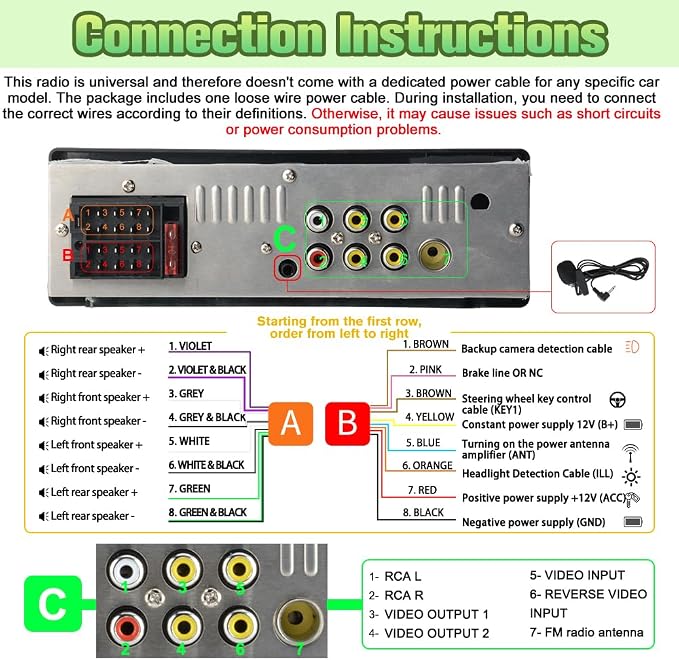 Radio para auto touchscreen Single Din 6.36 pulg miniatura 3