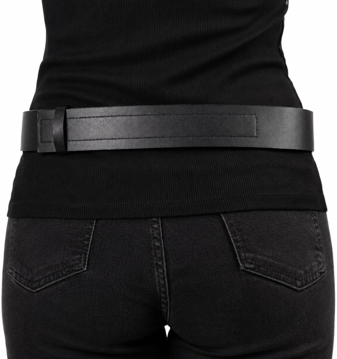 Black with Red Spy Belt for Womens Adult Mens Accessories Sexy Agent Cosplay Costumes Belts