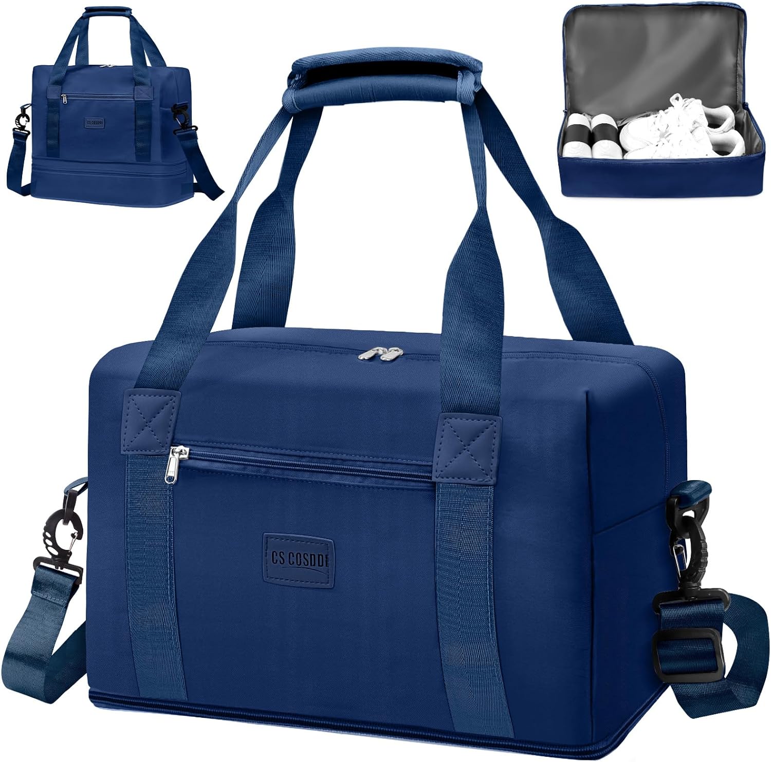 CS COSDDI Designed for Ryanair Cabin Bag 40x20x25 Underseat Carry-ons Bag, Expandable for Easyjet Cabin Bag Travel Bag with Trolley Sleeve Weekend Overnight Bag Hand Luggage Bag for Women Men