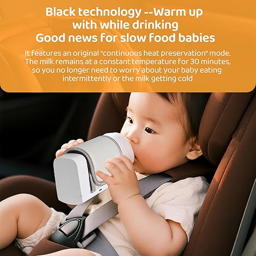 Miniatura 4 de Baby Bottle Warmer, Fast Heating Portable Milk Warmer for Home Outdoor Travel, USB Rechargeable Breastmilk Baby Feeding Bottle Warming