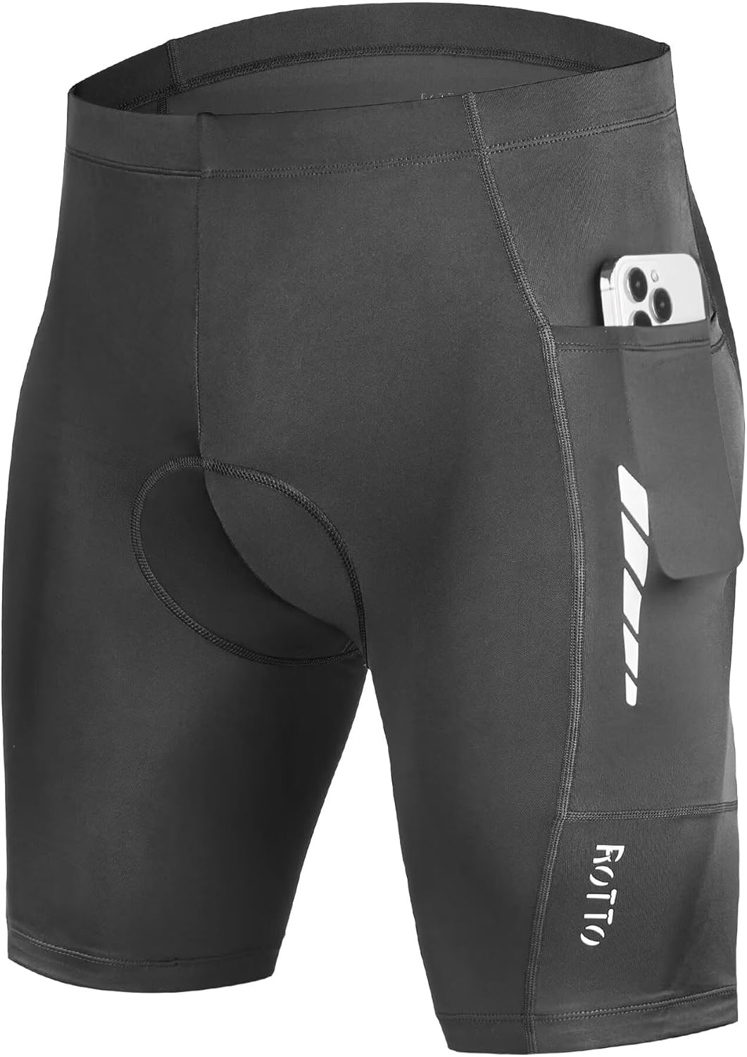 ROTTO Men's Cycling Shorts Padded Bike Shorts with Sponge & Gel Padding for Road & MTB Biking