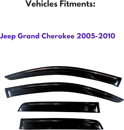 Miniatura 423 de KPY Moldura deflectora de viento con protección contra la lluvia compatible con Mazda CX-3 2016-2021 (CX3), 4 unidades, para ventana lateral