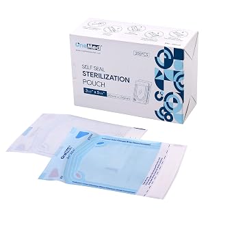 200 Pouches Dental Self-Sealing Sterilization Pouches 3.5x5.25 inch 200/Box 1 Box