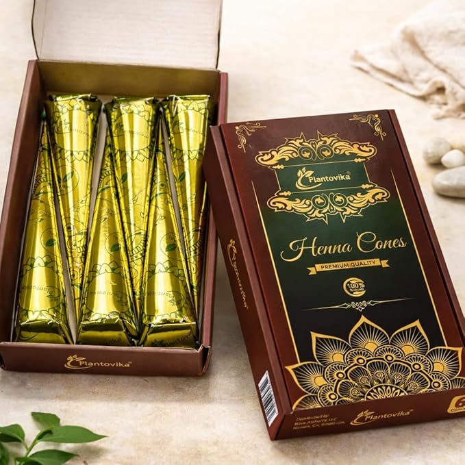 Henna Natural y Pura 100% - Tinte Rojo Cobrizo - Pack de 6 Conos miniatura 2