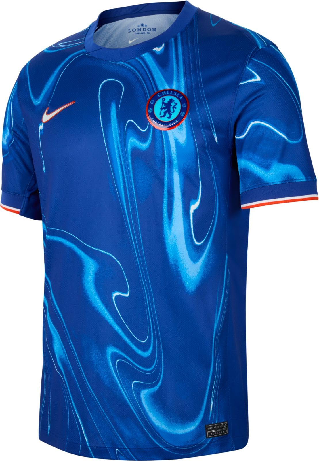 Nike Men's Rush Blue/Team Orange/White Dri-Fit Chelsea Fc 2024/25 Stadium Home Football Jersey '' Fn8779-496