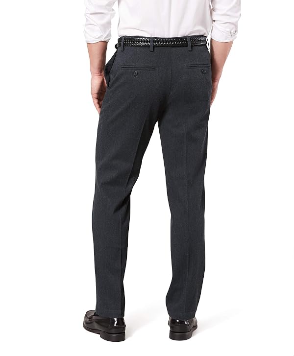 Dockers® Men's Classic Fit Signature Khaki Lux Cotton Stretch Pants (Regular and Big & Tall), Charcoal Heather, 32W x 32L by DOCKERS - Image 3