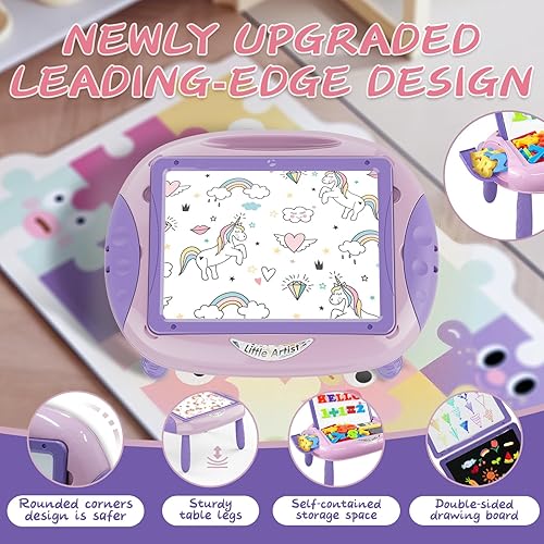 Miniatura 4 de Juguetes para niñas de 1 a 3 años, juguetes para niñas pequeñas con letras y números magnéticos, juguetes educativos y de aprendizaje para niñas de