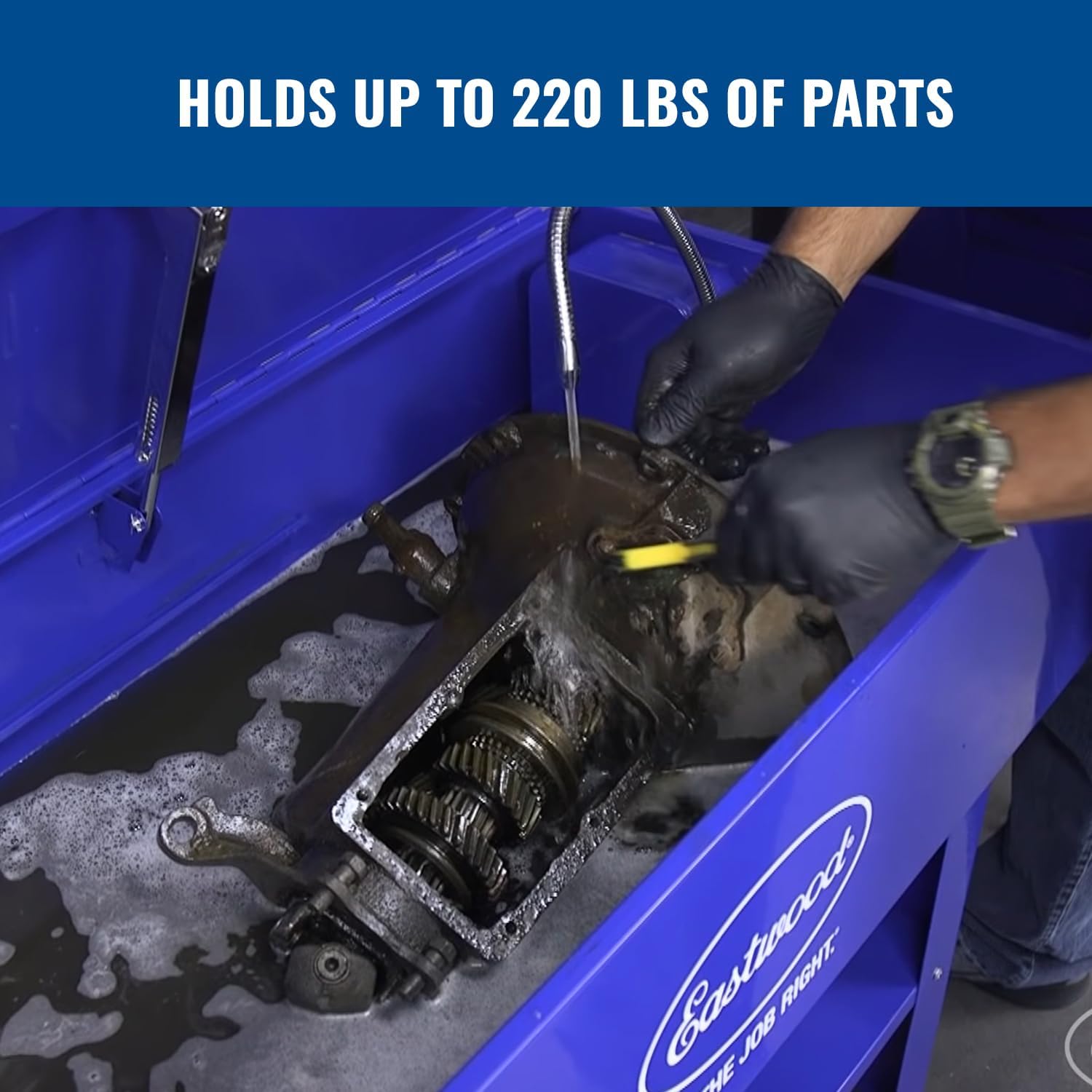 Eastwood 40 Gallon Parts Washer 10 Inch Deep Tub Heavy Duty Powder