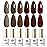 Born Pretty Fall Winter Gel Nail Polish Burgundy Wine Red Caramel Brown Coffee Autumn Gel Polish Set Gel Nail Kit Christmas Gift Nail Art Manicure Collection 6PCS 7ML