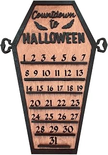 Countdown Halloween Coffin Calendar Halloween House Shaped Countdown Calendar Cutting Three Decoration DIY Halloween Countdown Calendar Doodle Calendar QkK705