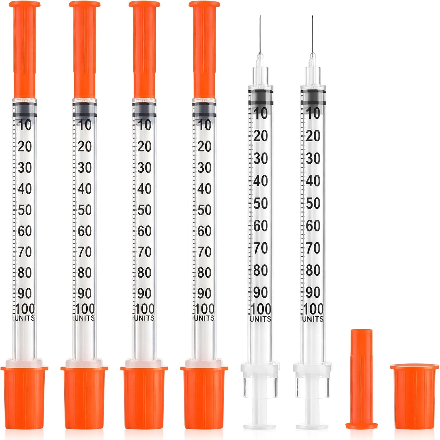 Ezoon 100 Pack 1ml Liquid Measuring Tools with 29G x 1/2" (13mm) Tip | Individually Wrapped, For Liquid Transfer, Lab and DIY Use