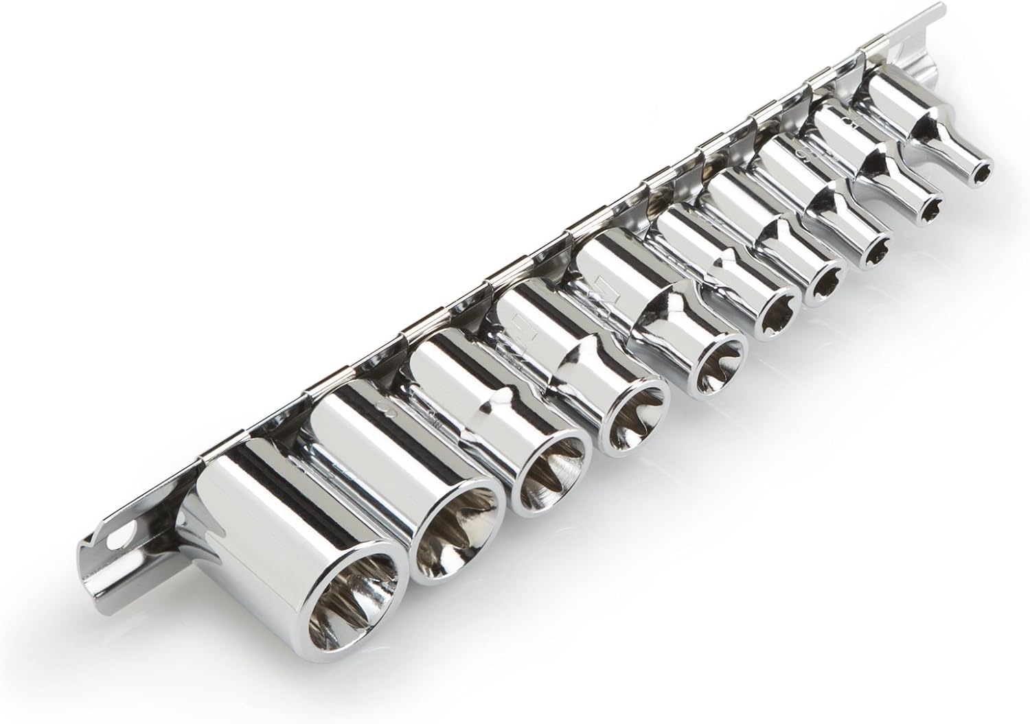 TEKTON 1/4-Inch and 3/8-Inch Drive Star Socket Set, Cr-V, E4-E18, 10-Sockets | 1355