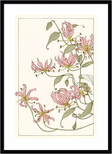 Miniatura 19 de Amanti Art Impresión artística enmarcada para pared, 28 x 21 pulgadas, lirio gloriosa botánico I de Melissa Wang, arte de pared de flores, Búho