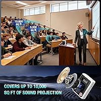 Vista 2 de Voice Amplifier for Teachers Wireless Microphone Zero Whistling Low Latency Portable PA System with LED Display Screen Mini Clip on Mic Speaker for