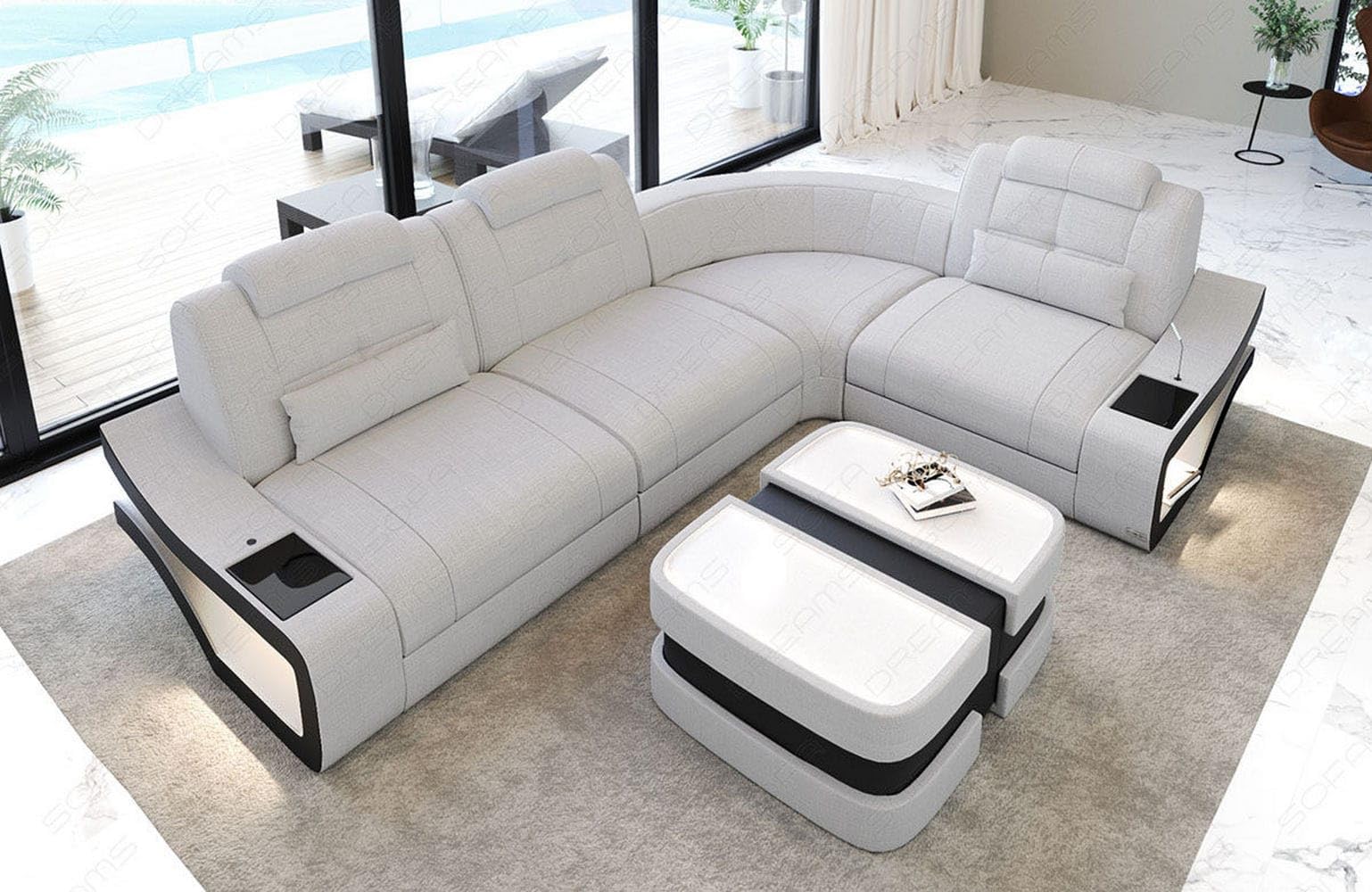 Sofa Dreams Stoff Ecksofa Elena L-Form