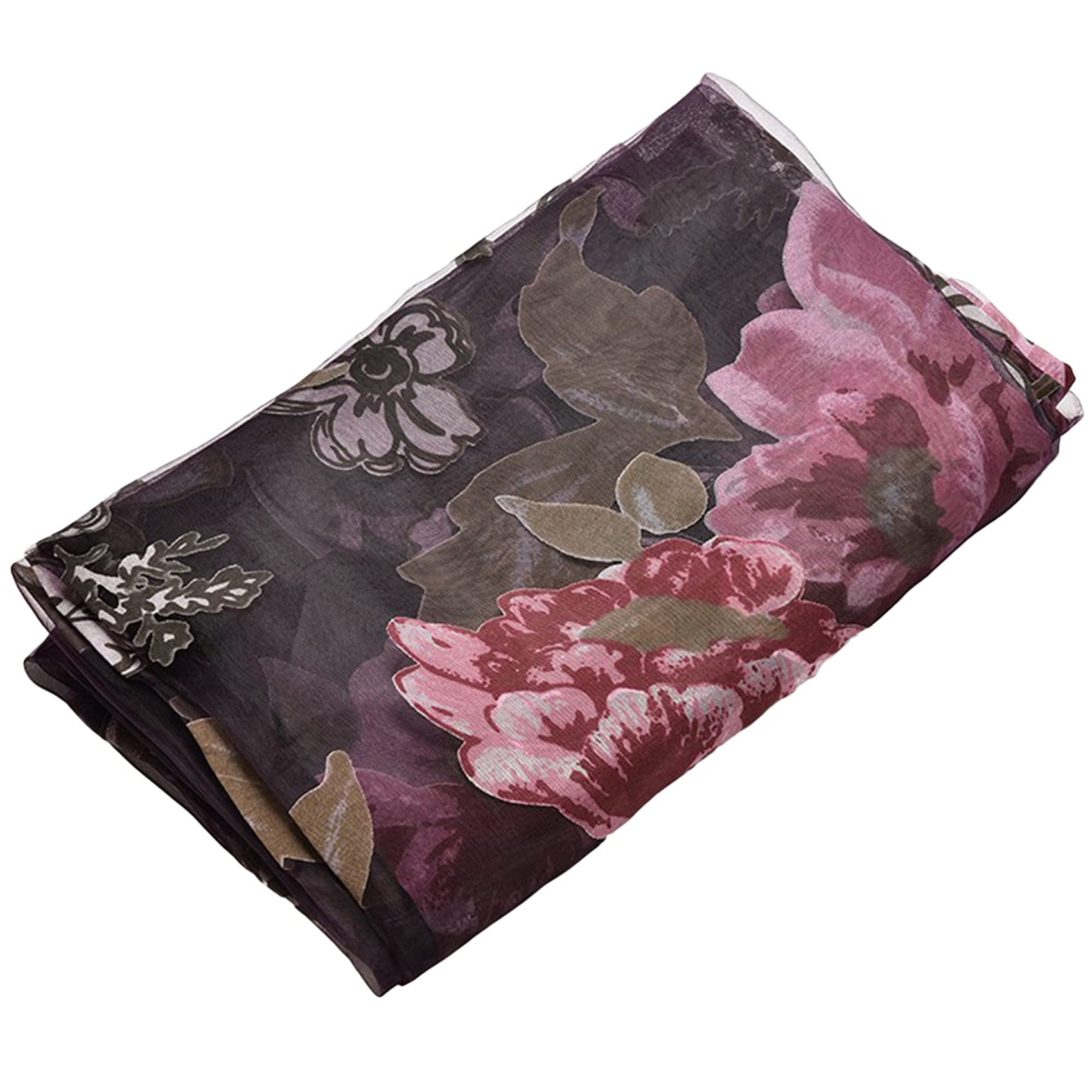 CTRLZS Glass Door Decorative Curtain Bedroom Peony Voile Curtain Tulle with Lace Ham Pendants French Window Drape Sheer,