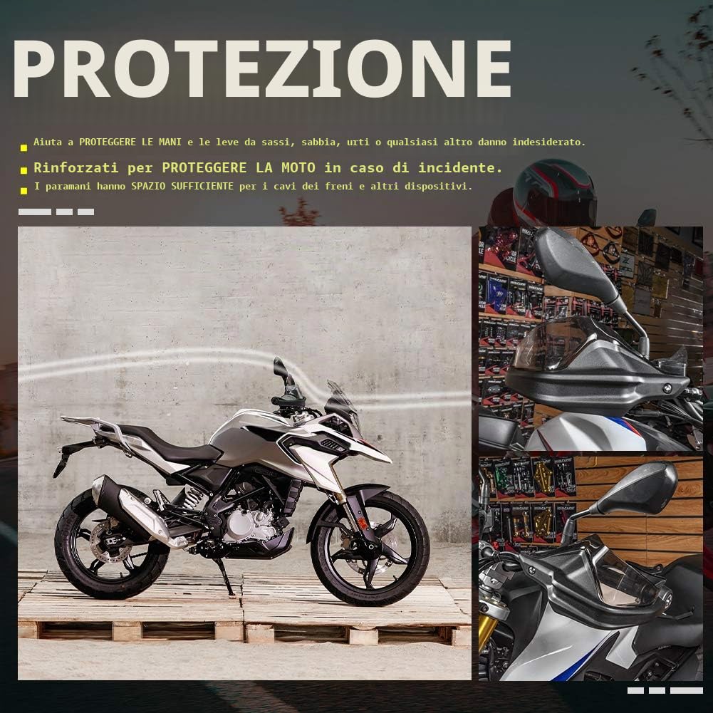 Moto Manubrio Paramani Paramani Protezione antivento Adatto per G310GS G310R F800GS R1200GS R1250GS ADV G 310 GS G 310 R F 800 GS R 1200 GS R 1250 GS Adventure (Fumo leggero)