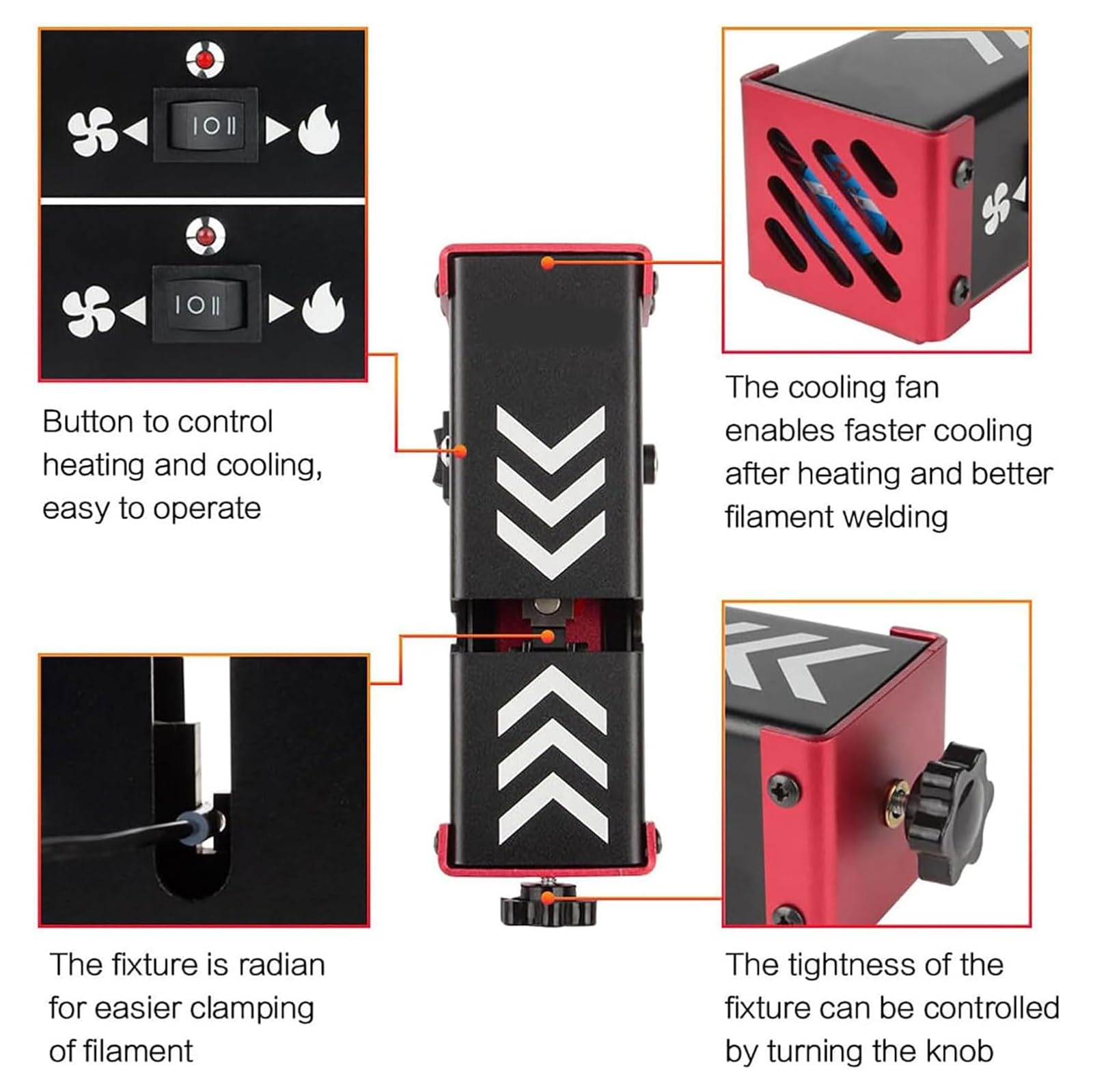 Złącze filamentu do drukarki 3D, łącznik do drukowania 3D z 100 tulejami, złącze o średnicy 1,75 mm do materiałów PLA, PETG, TPU, ABS i PC