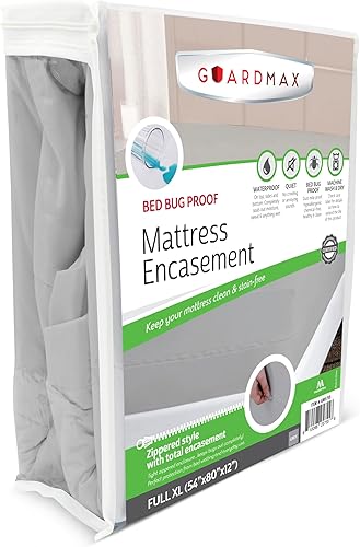 Miniatura 30 de Guardmax Funda de colchón de punto con cremallera, tamaño Queen, impermeable y a prueba de chinches, ropa de cama cómoda, suave y silenciosa con 2 -