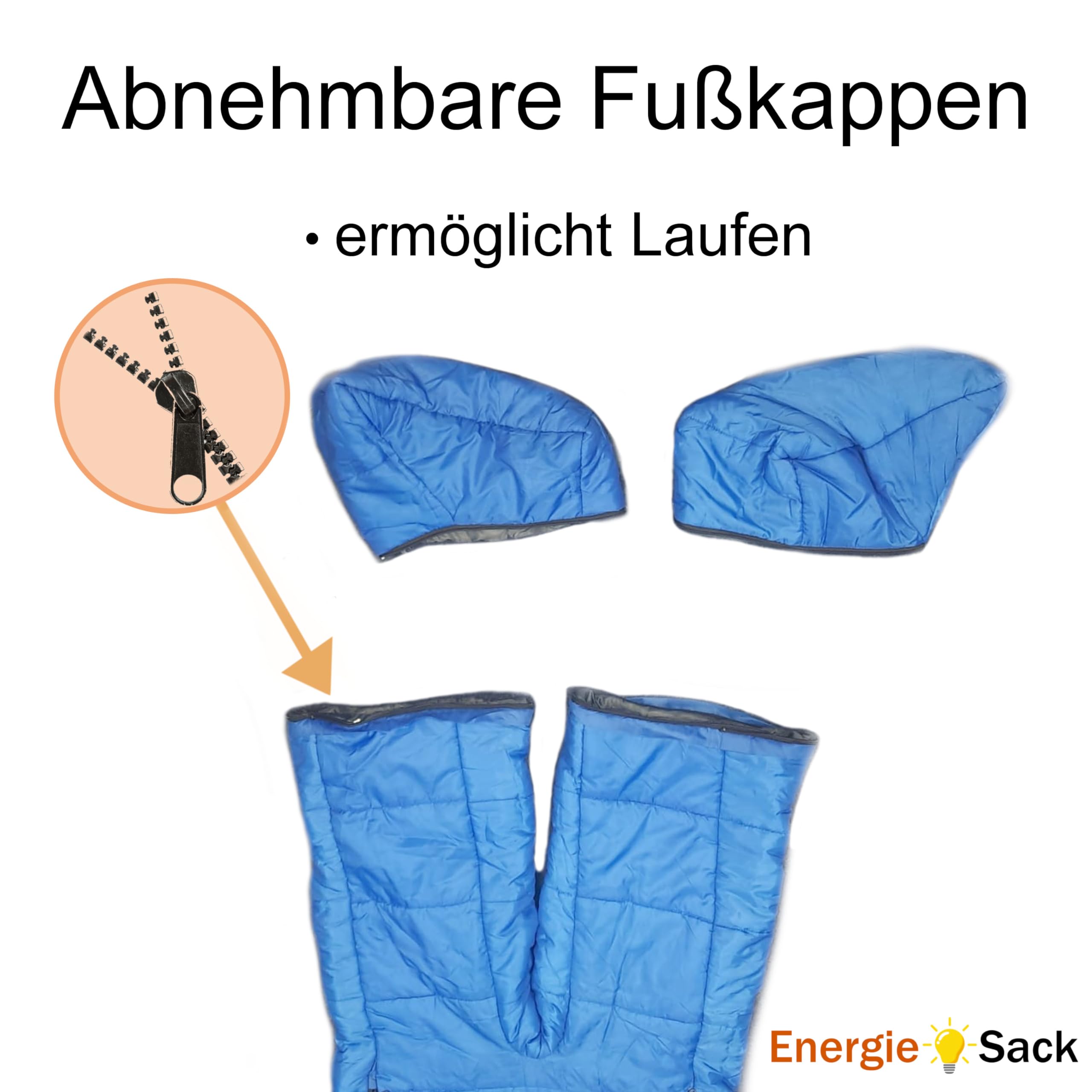 EnergieSack Tragbarer Schlafsack mit Armen und Beinen, anziehbar für innen und außen, wasserabweisend für Outdoor Aktivitäten, mit Reißverschluss für Hände und Füße, Camping, Prepper Sport & Freizeit