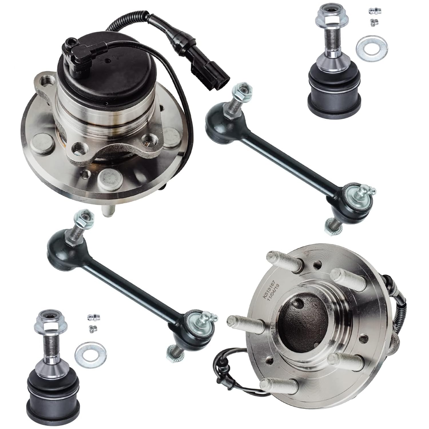 Detroit Axle - Front Wheel Bearing Hubs Kit for 2002-2005 Ford Thunderbird