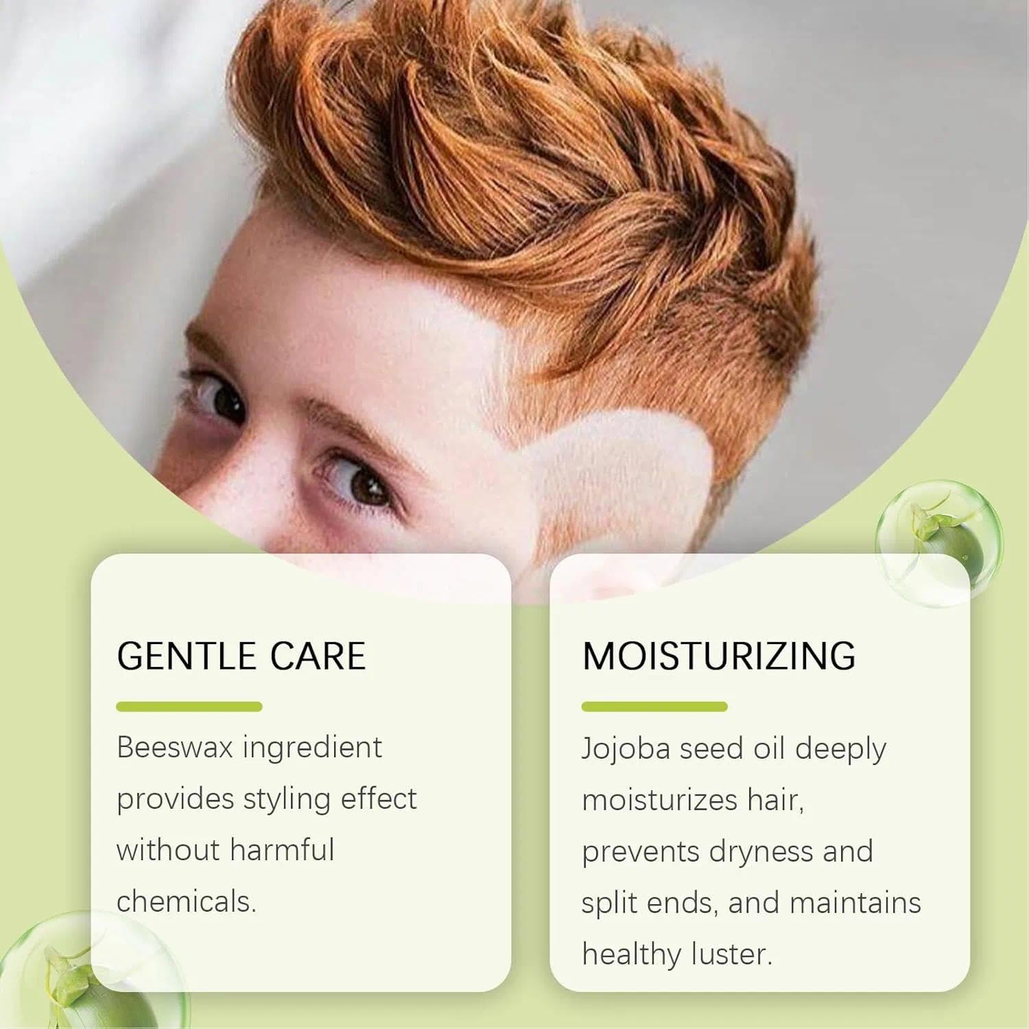 Hair Gel, Natural Styling Gel for Boys & Girls, Medium-Strong Hold - Image 3