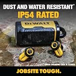 DEWALT Bluetooth Jobsite Pro X2 ANC True Wireless Earbuds, 38 dB Noise Reduction Rated Work Earbuds, Turn Dial Controls, 10 Hr Runtime (40+ w/Case), 4 EQ Modes, IP54, Active Noise Cancelling