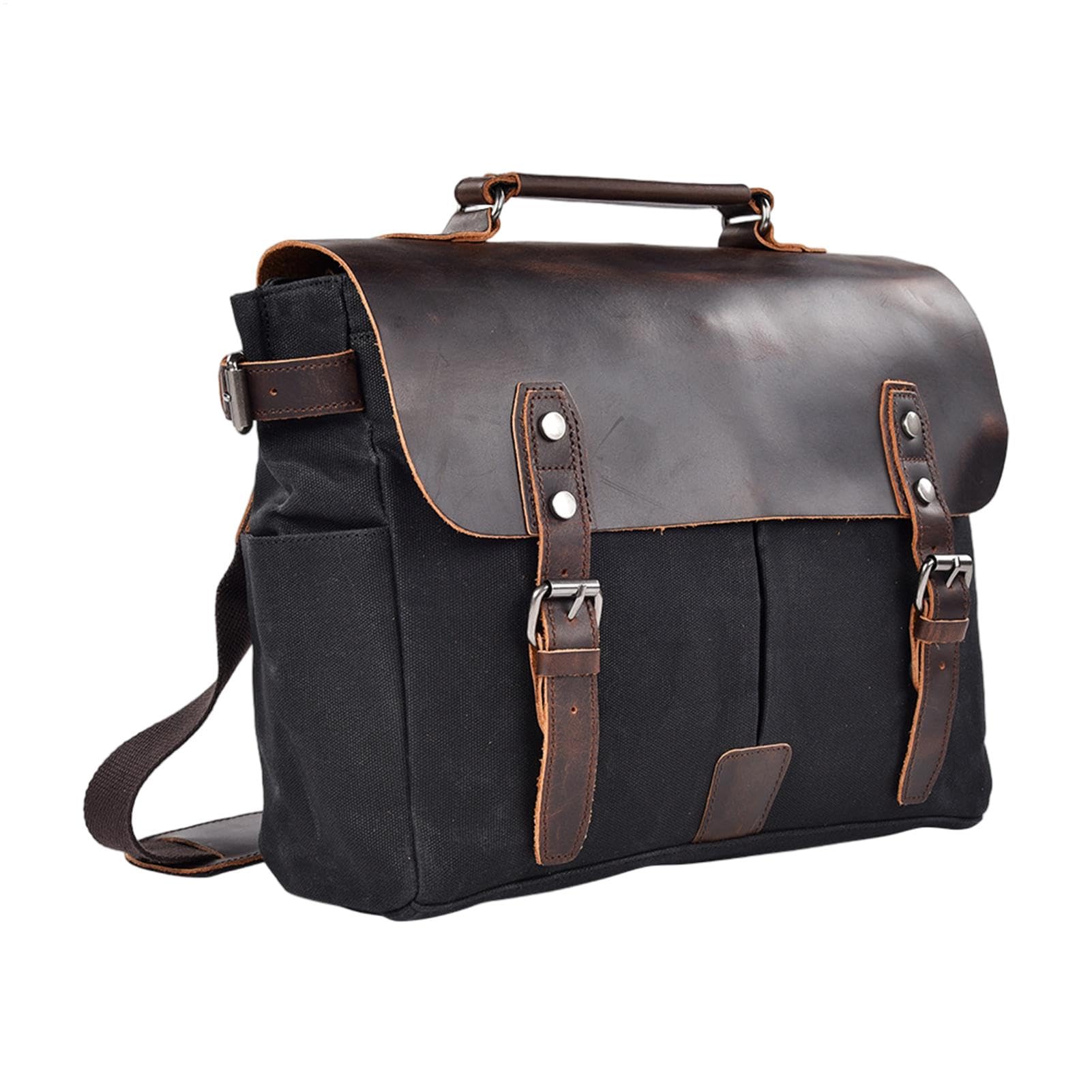Canvas Retro Moto - Portadocumenti Crazy Leather Borsa Uomo | Borse da Stoccaggio