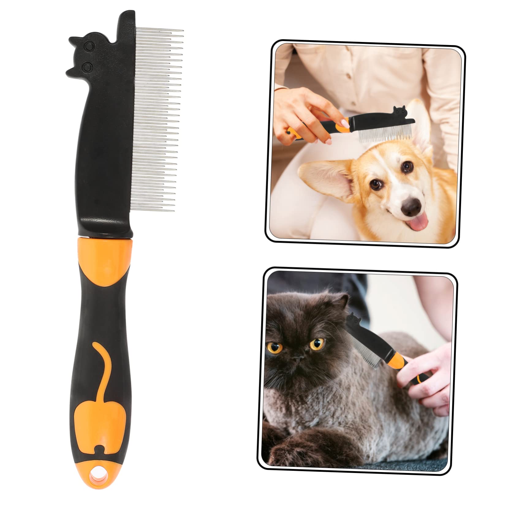 YARNOW 3 Piezas Peine Para Perros Arkansas Cepillo Despellejador Para Perros Peine Reutilizable Para Gatitos Peluquería Mascotas Aseo Abierto Acero Inoxidable
