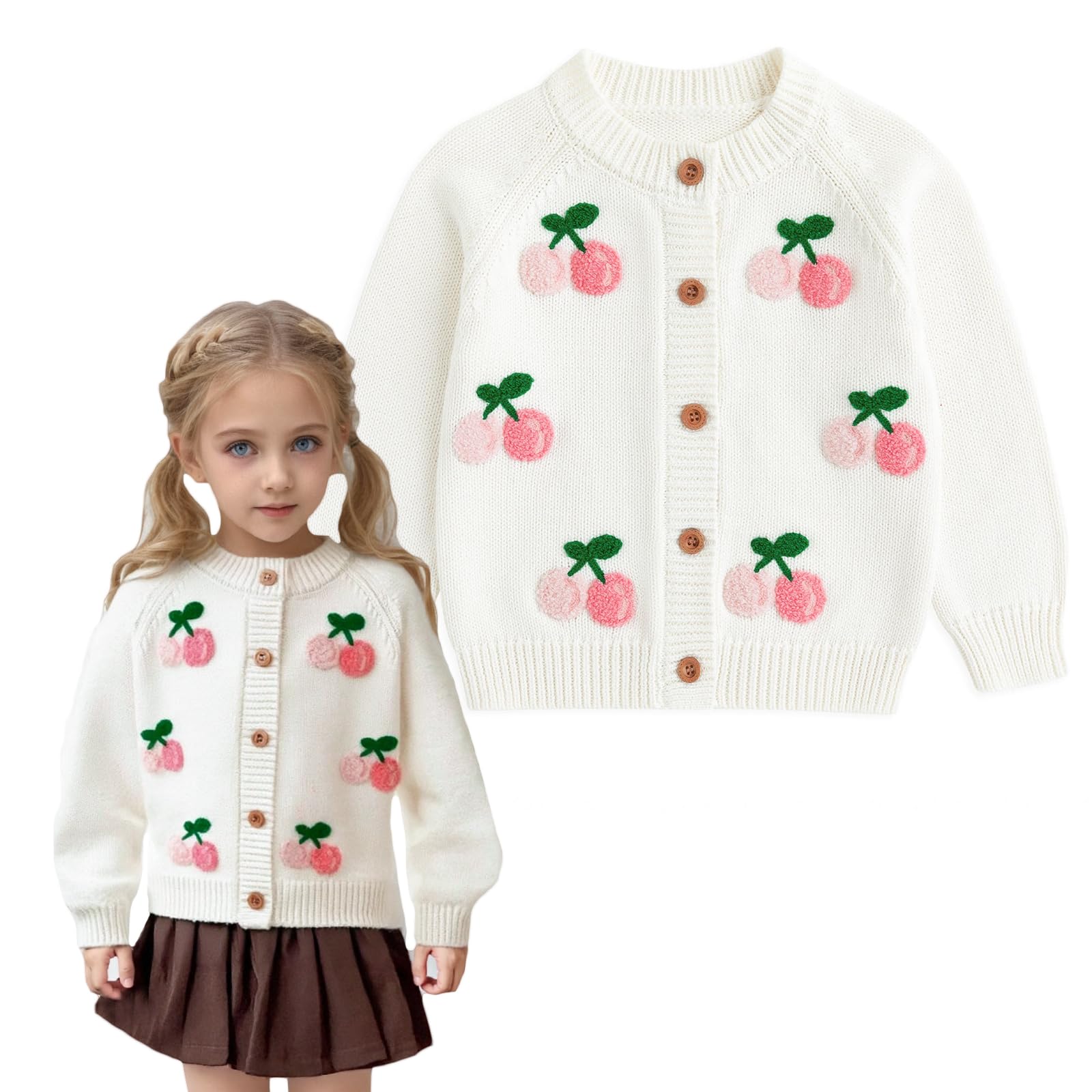 Simplee kids Toddler Girls Knit Cardigan Sweater