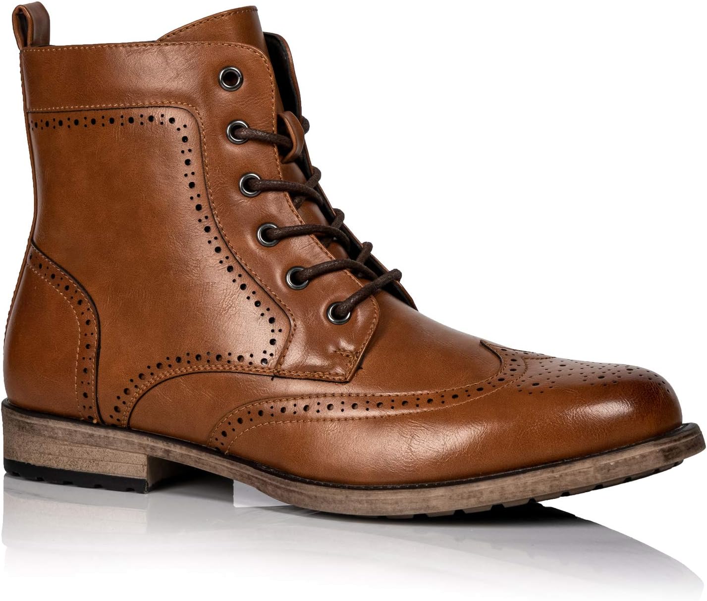 Metrocharm Men's Oxford Boot - Fashionable Wing Tip Design